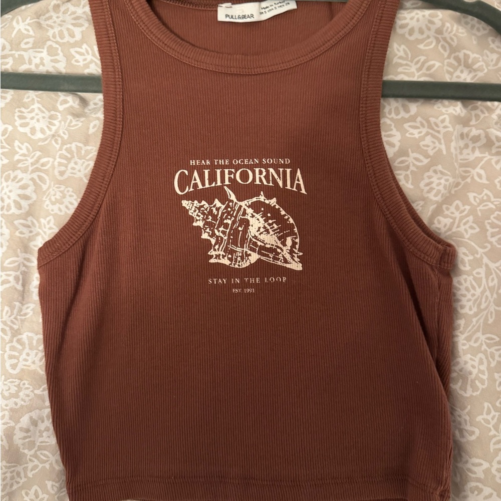 Brown tank top
